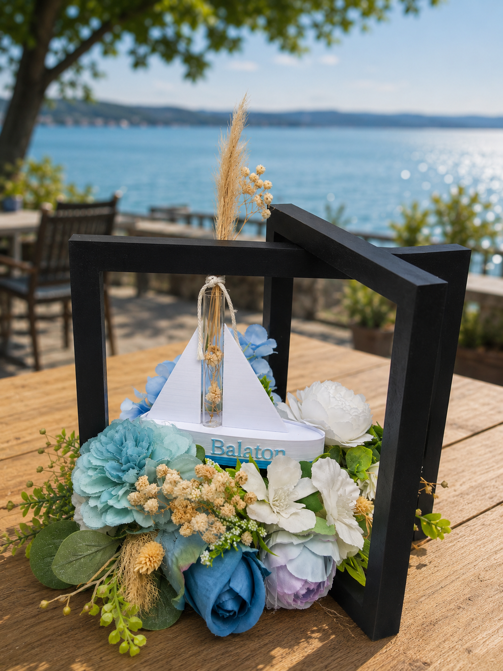 Balaton asztali dísz – nappali fényben